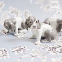 Puppy Family - Rodzina szczeniaków. Figurki szczeniaków w stylu kopenhaskiej porcelany. Niderlandy. 